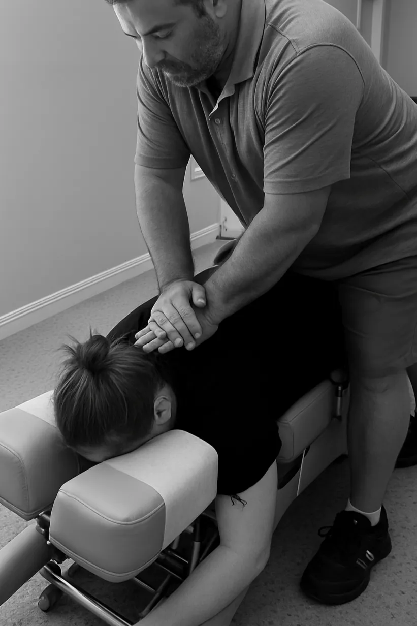 Hands-on chiropractic care in a professional treatment setting